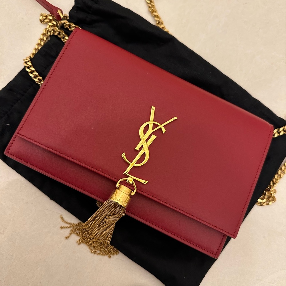 YSL clutch on chain